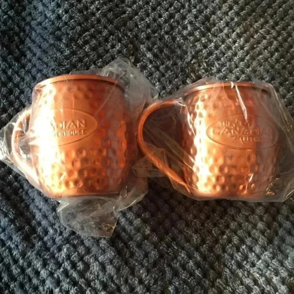 NIB Hammered Copper Moscow Mule Mugs Set Of 4 - Picture 5 of 7